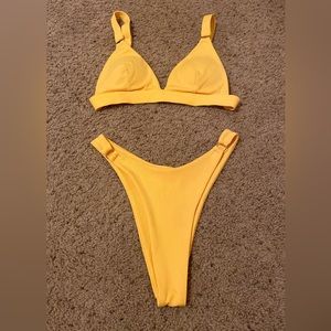Yellow swimsuit